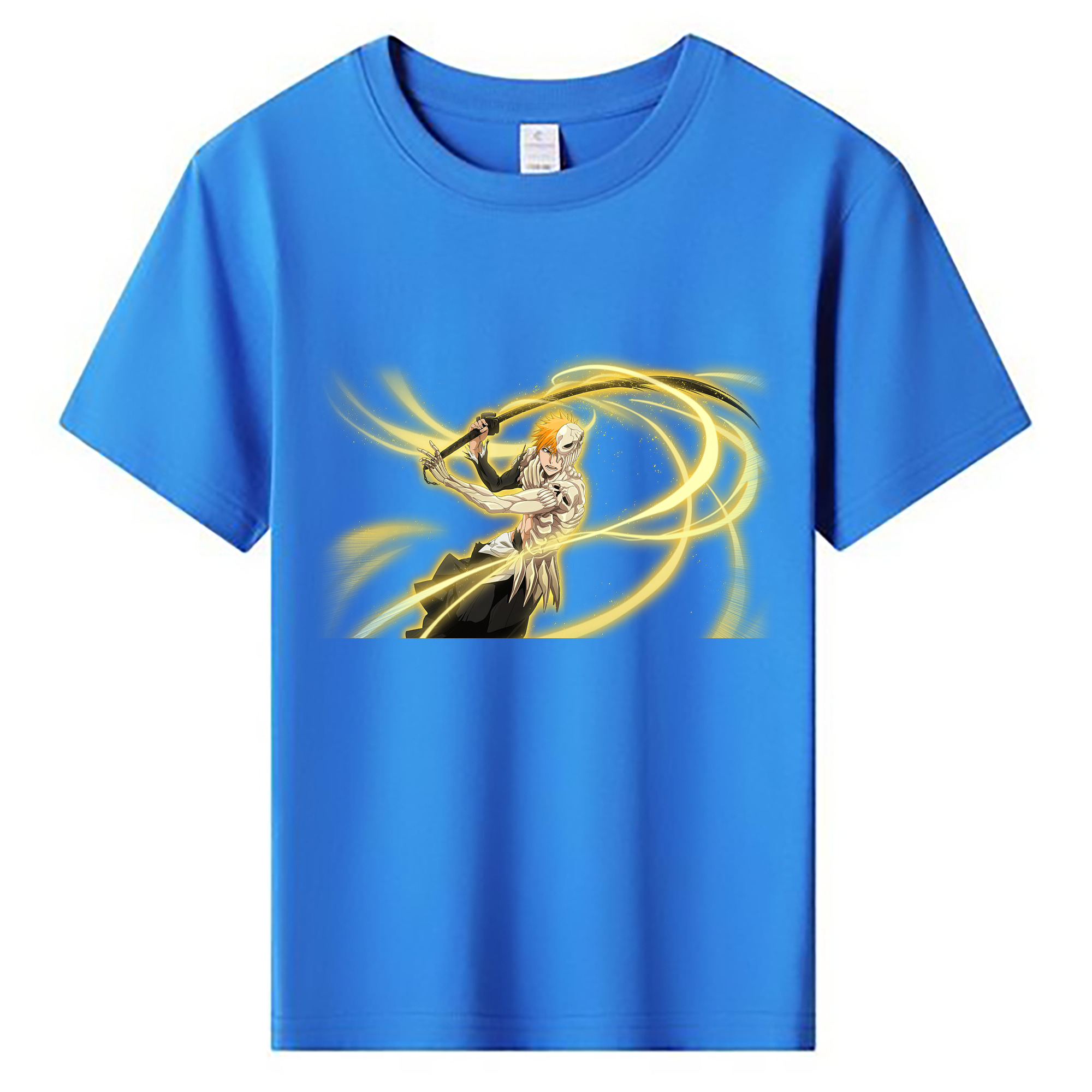 （画像用） ブリーチ 黒崎一護（くろさき いちご）BLEACH Kurosaki Ichigo 綿100％キッズTシャツ（フロントプリント）
